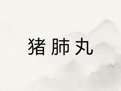 猪肺丸