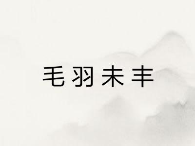 毛羽未丰