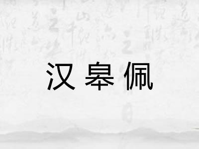 汉皋佩