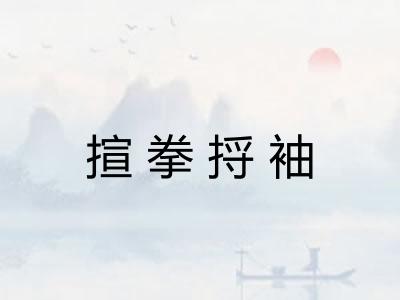 揎拳捋袖