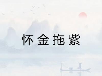 怀金拖紫