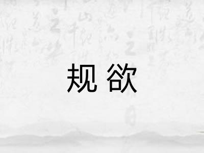 规欲