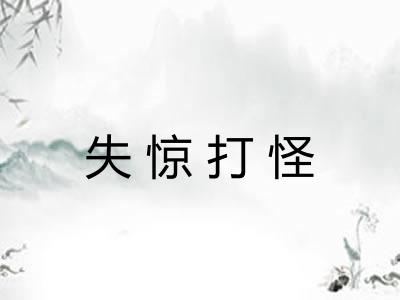 失惊打怪