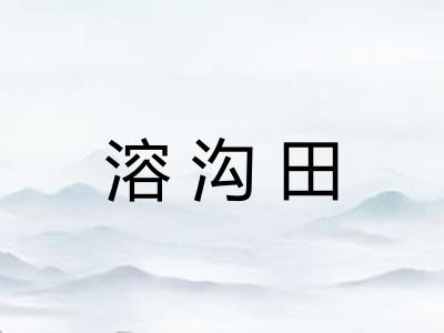 溶沟田