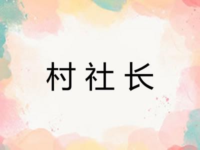 村社长