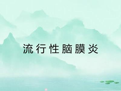 流行性脑膜炎