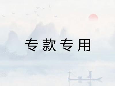 专款专用