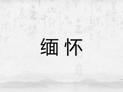 缅怀