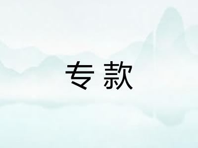 专款