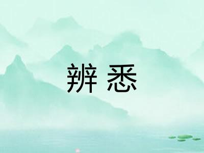 辨悉