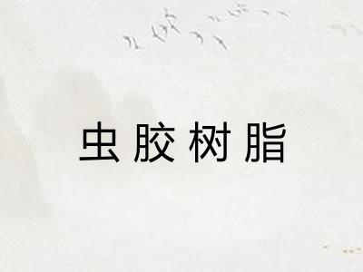 虫胶树脂