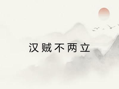 汉贼不两立