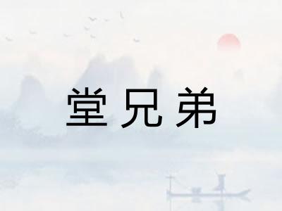 堂兄弟