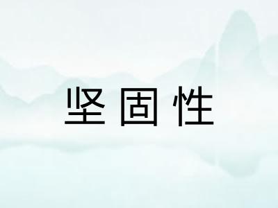 坚固性