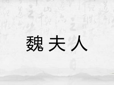 魏夫人