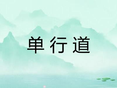 单行道