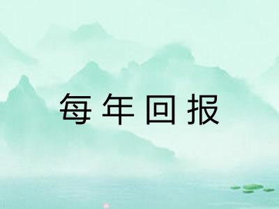 每年回报