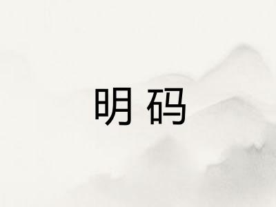 明码