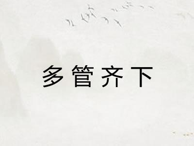 多管齐下