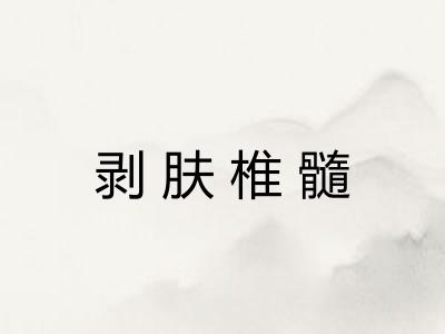 剥肤椎髓