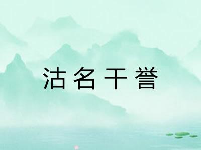沽名干誉