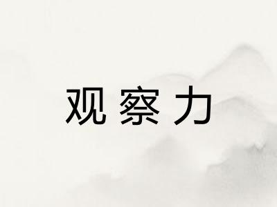 观察力