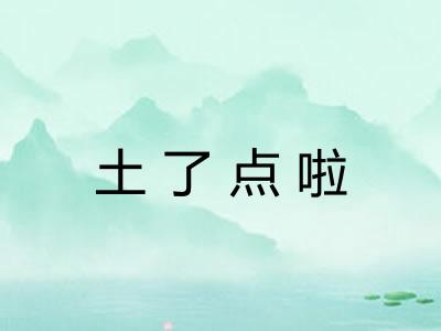 土了点啦