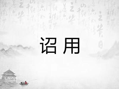 诏用