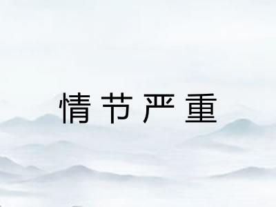 情节严重