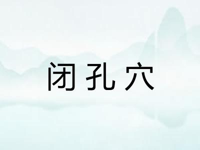 闭孔穴