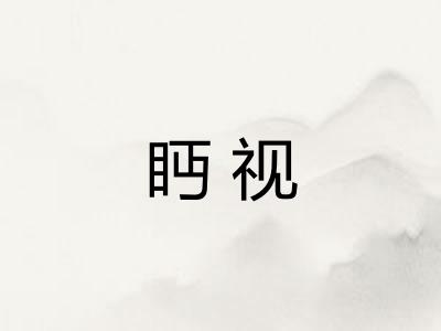 眄视