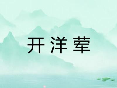 开洋荤