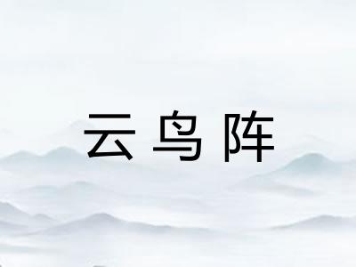 云鸟阵