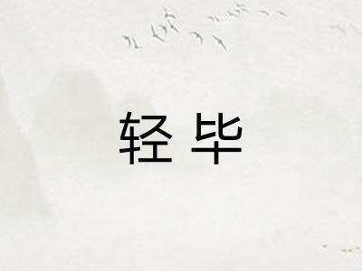 轻毕