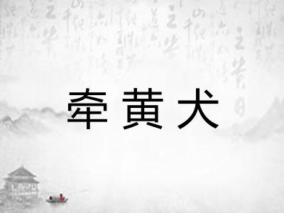 牵黄犬
