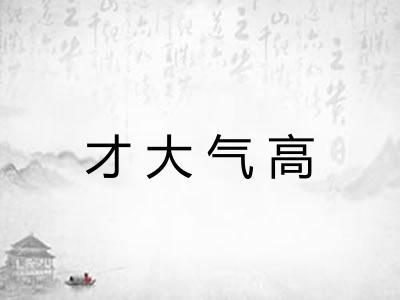 才大气高