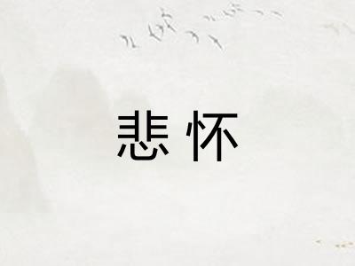 悲怀