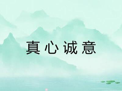 真心诚意