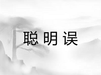 聪明误