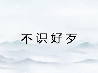 不识好歹