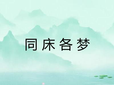同床各梦
