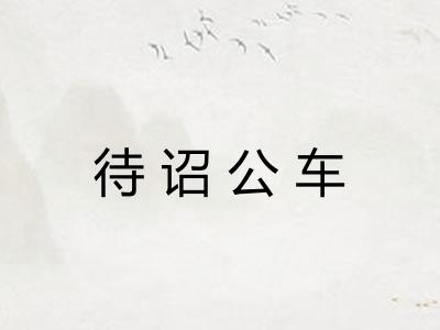 待诏公车