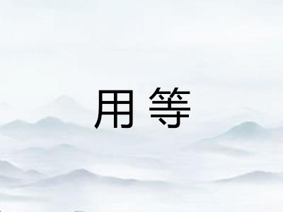 用等