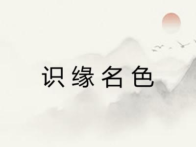 识缘名色