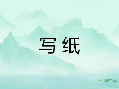 写纸