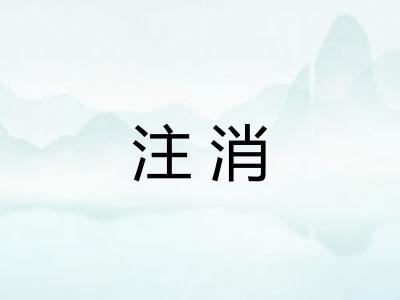 注消