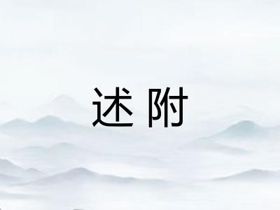 述附