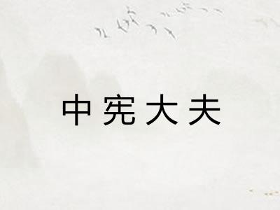 中宪大夫