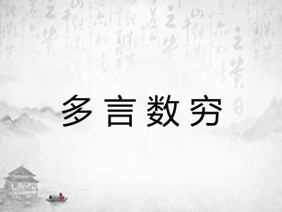 多言数穷