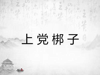 上党梆子